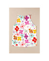 White Cute Floral Print Vest - M