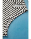 Gray Striped Cutout Twist Front Tank Top - M