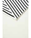 Black Stripe Chest Pocket Patch Round Neck Tank Top - L