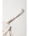 White Floral Pleated Big Bow Back Spaghetti Straps Tank Top - XL