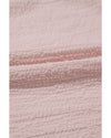 Gossamer Pink Textured Bow Knot Frilled Butterfly Sleeve Blouse - S