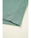 Mist Green Metallic Sheen Edge Scoop Neck Tank Top - M