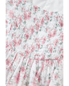 Pink Floral Flutter Peplum Tank Top - XL
