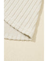 Apricot Ribbed Knit Mock Neck Tank Top - L
