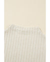 Apricot Ribbed Knit Mock Neck Tank Top - XL