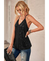 Azura Exchange Black Sequin Racerback Tank - S