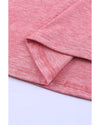 Pink Solid Color Crew Neck Tank Top - M