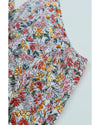 Multicolor Wrapped V Neck Floral Tank Crop Top - M