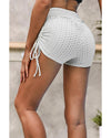 Gray Butt Lifting High Waist Yoga Shorts - L