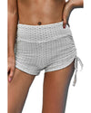 Gray Butt Lifting High Waist Yoga Shorts - L