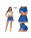 Blue Butt Lifting High Waist Yoga Shorts - L