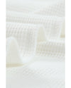 White Ribbed Zipper Sweatshirt and High Waist Shorts Set - XL