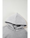 Gray Solid Exposed Seams Hoodie and Joggers Activewear Set - L