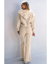Parchment Solid Color Hoodie and High Waist Pants Two Piece Activewear - 2XL