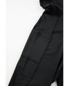 Black High Waist Backless Side Pockets Sports Jumpsuit - XL