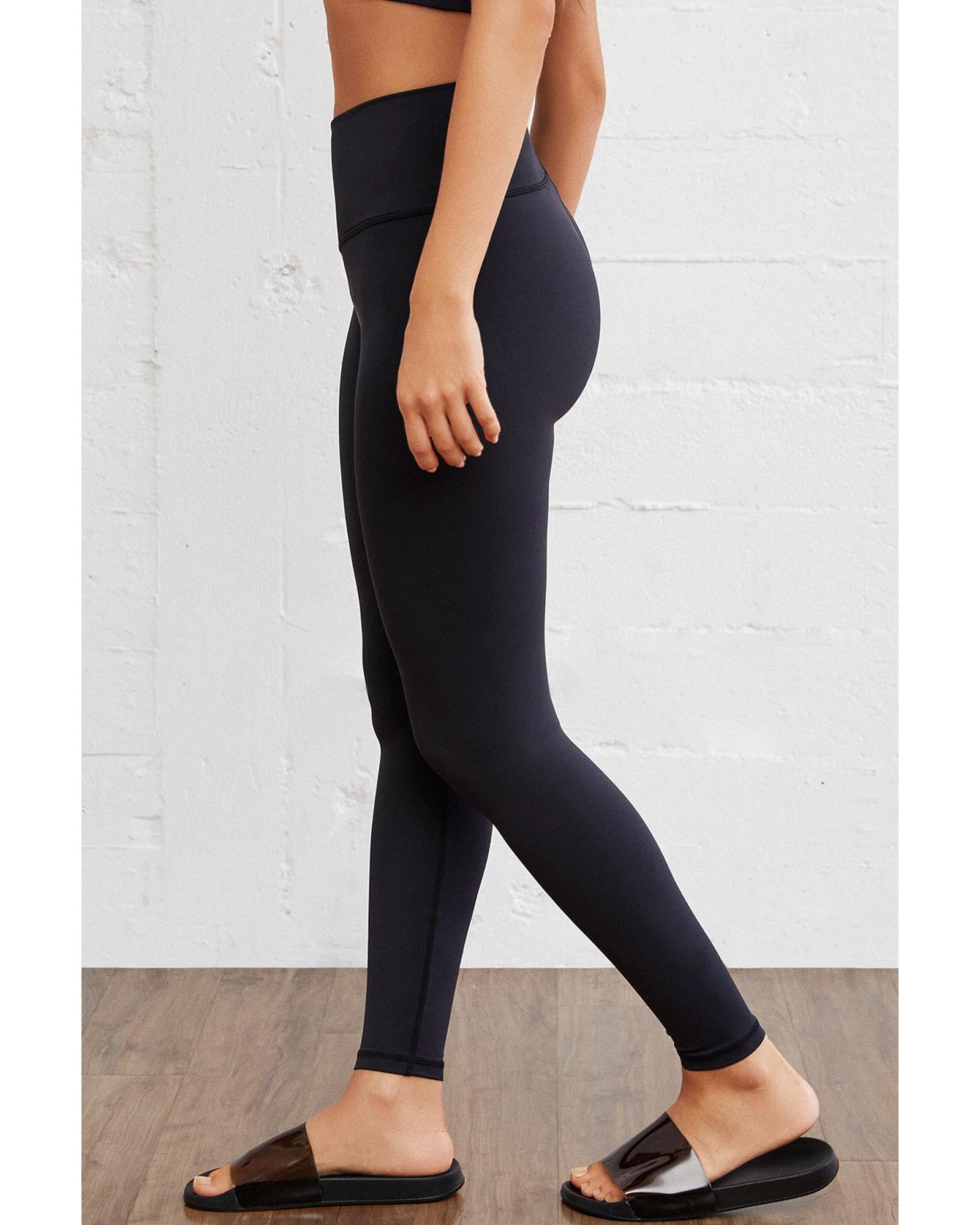 Azura Exchange Black Arched Waist Seamless Active Leggings - L