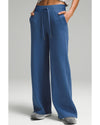 Sail Blue Drawstring High Waist Wide Leg Pocketed Sweatpants - XL