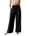 Black Elastic High Waist Drawstring Sweatpants - 2XL