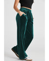 Evergreen Solid Drawstring Waist Wide Leg Pants - 2XL