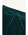 Evergreen Solid Drawstring Waist Wide Leg Pants - 2XL