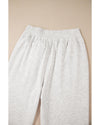 Light Grey Cross-Waist Wide Leg Lounge Pants - XL