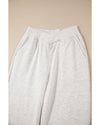 Light Grey Cross-Waist Wide Leg Lounge Pants - XL