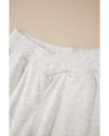 Light Grey Cross-Waist Wide Leg Lounge Pants - XL