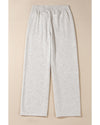 Light Grey Cross-Waist Wide Leg Lounge Pants - XL