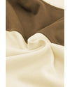 Beige Color Block Drawstring Cropped Athleisure Jacket - M