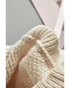 Black Color Block Netted Texture Pullover Sweater - M