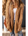 Azura Exchange Khaki Ribbed Trim Eyelet Cable Knit Cardigan - XL