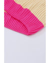 Stripe Printed Ribbed Long Knitted Cardigan - M