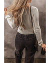 Parchment Slim Fit Buttoned V Neck Knit Cardigan - XL