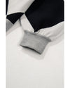 Black Colorblock Drop Shoulder Buttoned Loose Cardigan - XL