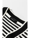 Black Stripe Long Sleeve Button up Tunic Cardigan - XL