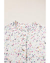 White Multicolor Confetti Sweater Cardigan - L