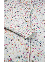 White Multicolor Confetti Sweater Cardigan - M