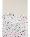 White Multicolor Confetti Sweater Cardigan - M