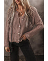 Goat Cut Out Textured Knit Buttoned Cardigan - S