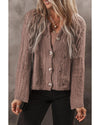 Goat Cut Out Textured Knit Buttoned Cardigan - S