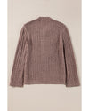 Goat Cut Out Textured Knit Buttoned Cardigan - S