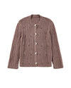 Goat Cut Out Textured Knit Buttoned Cardigan - S