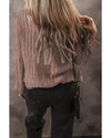 Goat Cut Out Textured Knit Buttoned Cardigan - S