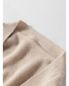 Beige Side Pockets Open Front Long Knitted Cardigan - S