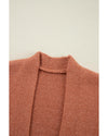 Light French Beige Drop Shoulder Open Front Cropped Cardigan - M