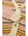 Khaki Buttoned V Neck Cropped Cardigan - XL