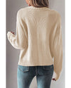 Beige Open Knit Drop Shoulder Sweater Cardigan - 2XL