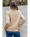 Beige Open Knit Drop Shoulder Sweater Cardigan - 2XL