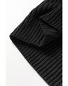 Black Flower Embroidered Drop Shoulder Open Front Duster Cardigan - S