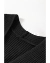 Black Flower Embroidered Drop Shoulder Open Front Duster Cardigan - XL